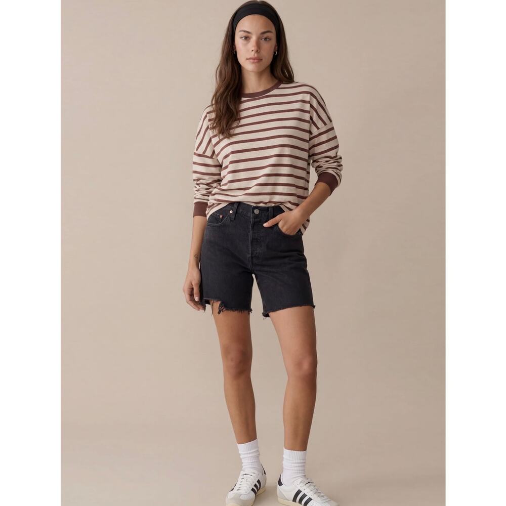 New Few Moda Caara Illona stripe macchiato top $122 sz XS - Picture 2 of 6
